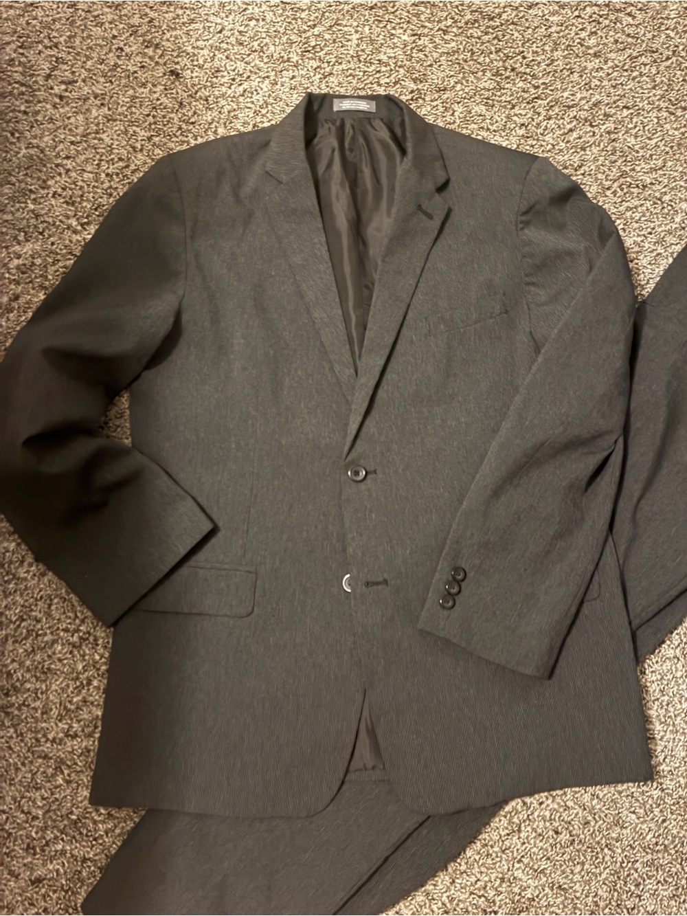 Charcoal Gray Two-Button Suit